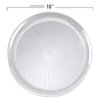 Smarty Had A Party 16" Clear Pavilion Round Disposable Plastic Trays (24 Trays), 24PK 2674-CASE